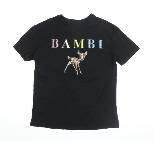 Disney Women’s Black Bambi T-Shirt, Size S