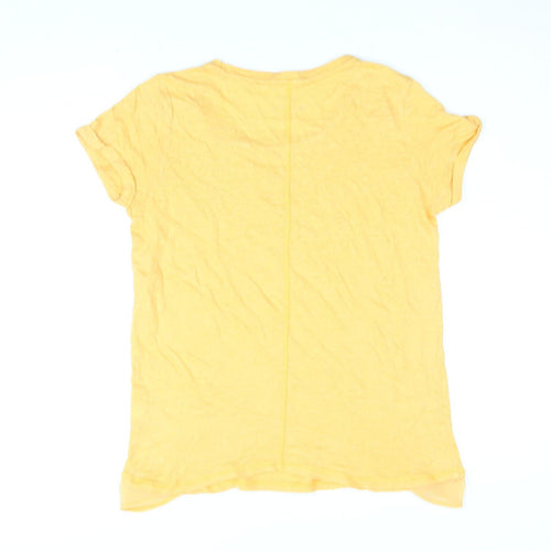 Next Women's Yellow Linen T-Shirt Size 12 Casual Summer
