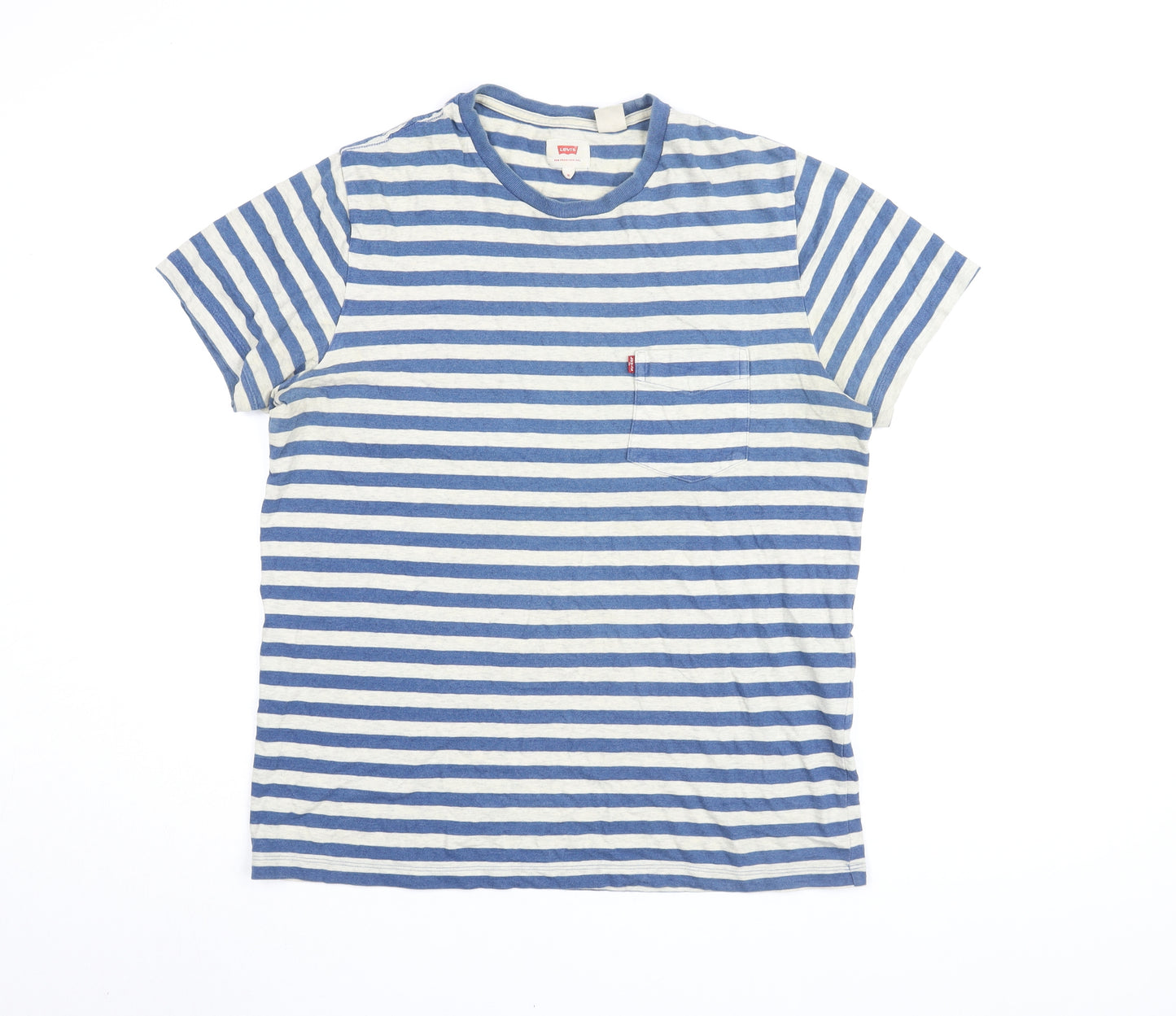 Levi's Men's Blue Striped T-Shirt M Crew Neck