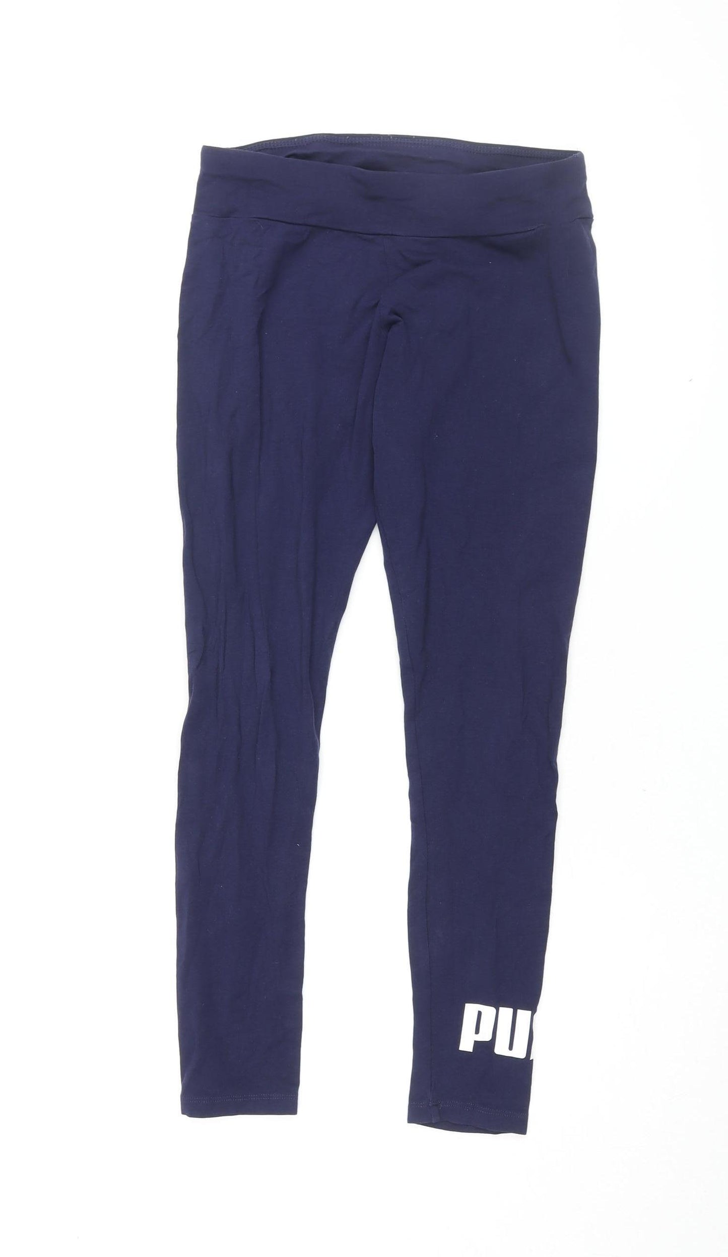 Puma Women's Navy Leggings, Size S, Cotton Blend Activewear