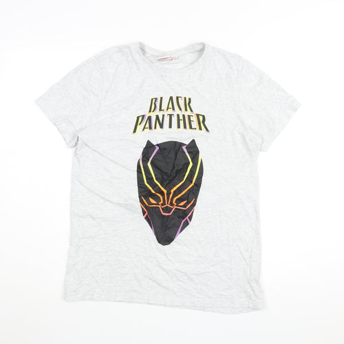 Marvel Unisex Kids Grey Black Panther T-Shirt 13-14 Years