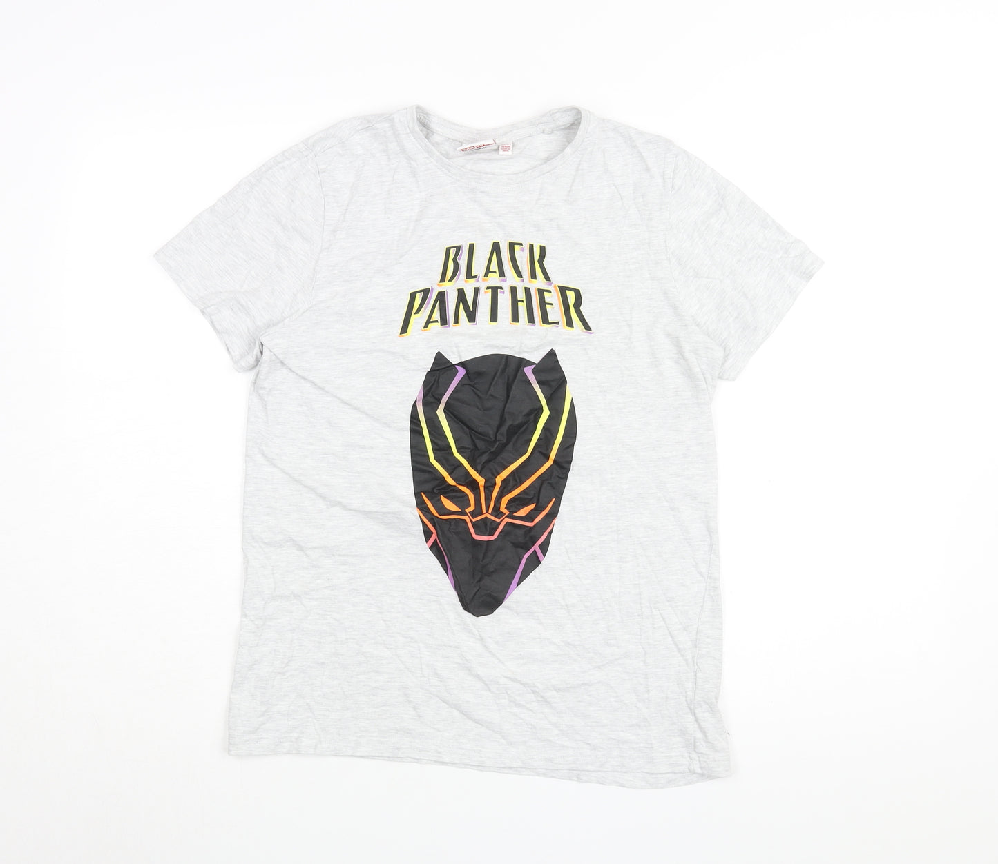 Marvel Unisex Kids Grey Black Panther T-Shirt 13-14 Years