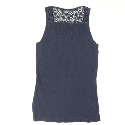 Fat Face Women's Blue Crochet Lace Tank Top Size 14