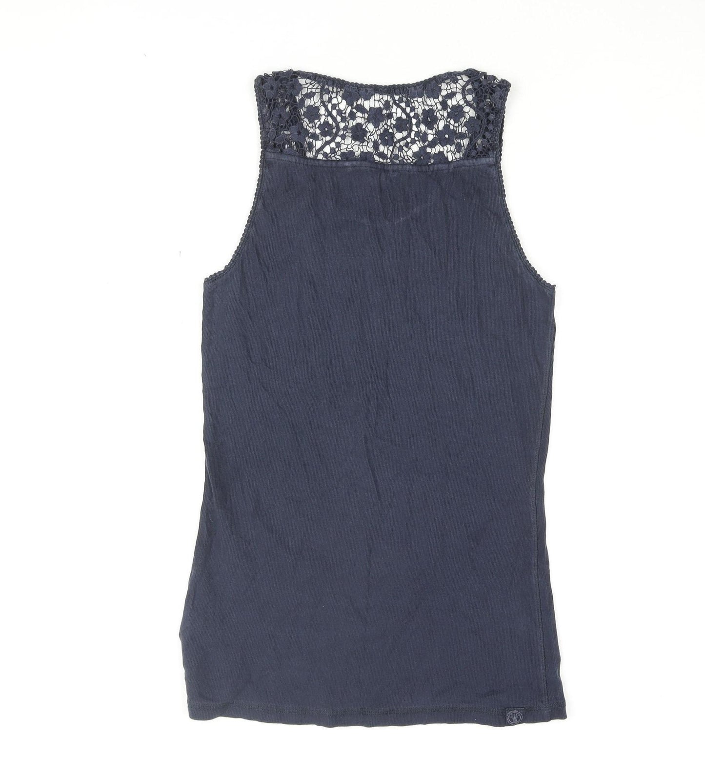 Fat Face Women's Blue Crochet Lace Tank Top Size 14