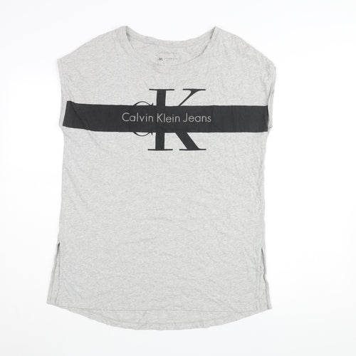 Calvin Klein Men's Grey Sleeveless Logo T-Shirt