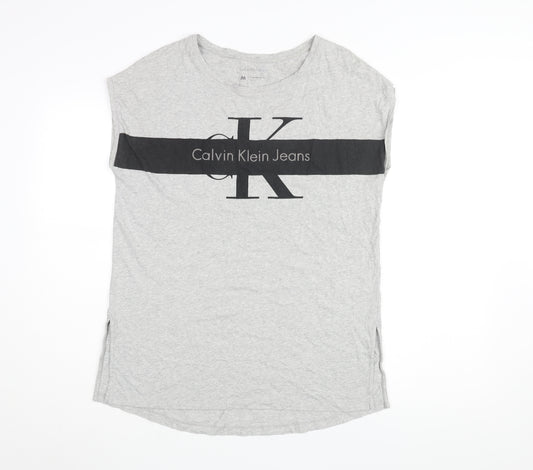 Calvin Klein Men's Grey Sleeveless Logo T-Shirt