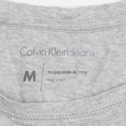 Calvin Klein Men's Grey Sleeveless Logo T-Shirt