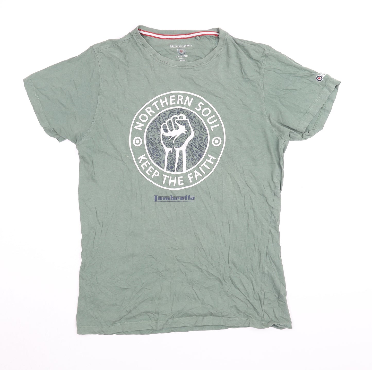 Lambretta Men's Green Northern Soul Graphic T-Shirt M