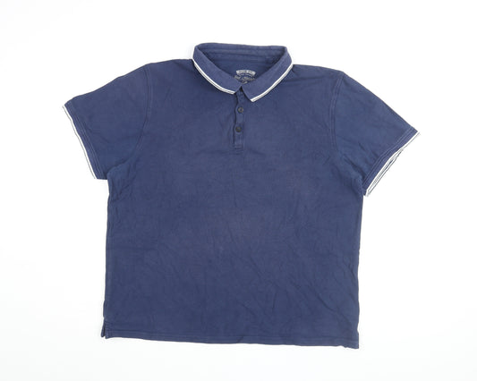 Red Herring Men's Blue XL Slim Fit Polo Shirt