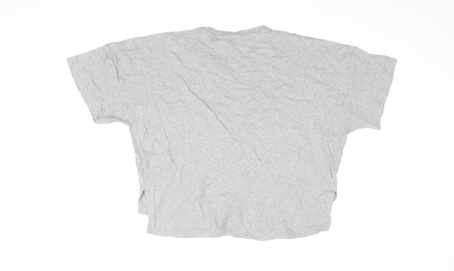 French Connection Women's Grey Crew Neck Basic Tee Size 12
