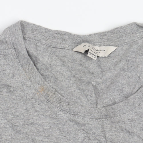 French Connection Women's Grey Crew Neck Basic Tee Size 12