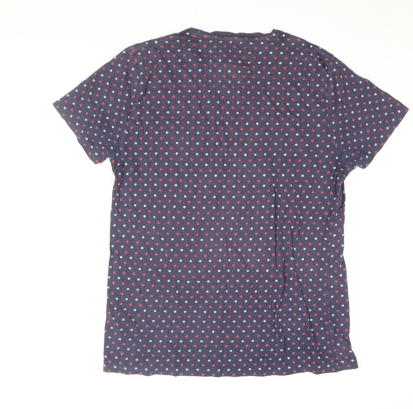 Jack Wills Men's Blue Polka Dot T-Shirt L