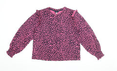 Joules Women's Pink Animal Print Blouse Size 10