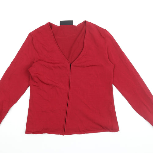 Karen Millen Women's Red Blouse, Size 4 - Elegant V-Neck