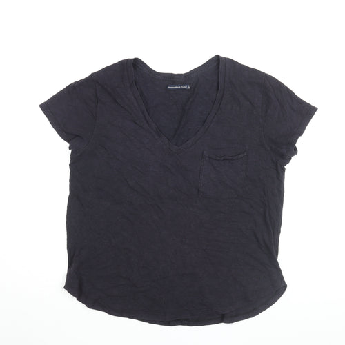 Abercrombie & Fitch Women's Black Basic T-Shirt, Size L