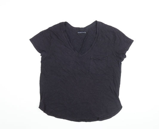 Abercrombie & Fitch Women's Black Basic T-Shirt, Size L