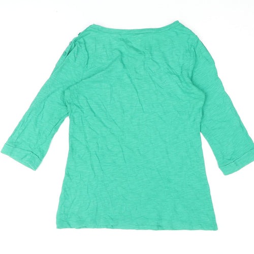 Gap Women's Green 3/4 Sleeve T-Shirt, Size M