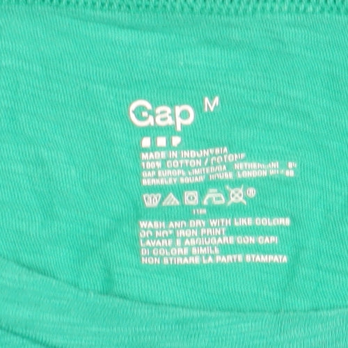 Gap Women's Green 3/4 Sleeve T-Shirt, Size M