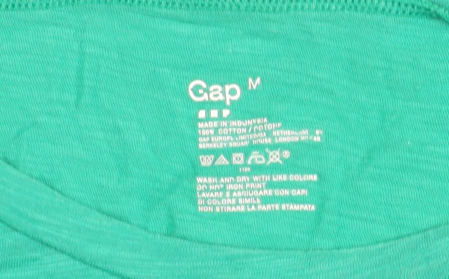 Gap Women's Green 3/4 Sleeve T-Shirt, Size M