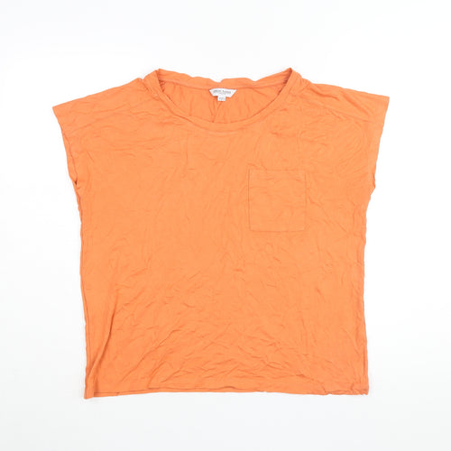 Great Plains Women's Orange Basic T-Shirt Size 12
