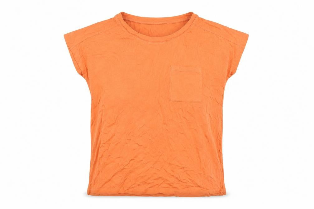Front view of Great Plains Women's Orange Basic T-Shirt, size 12