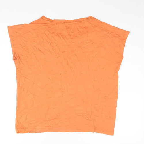 Great Plains Women's Orange Basic T-Shirt Size 12