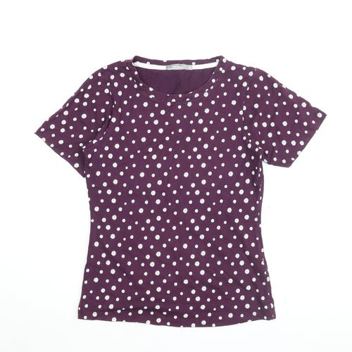 Peter Storm Women's Purple Polka Dot T-Shirt Size 8