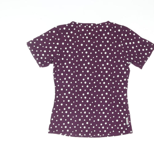 Peter Storm Women's Purple Polka Dot T-Shirt Size 8