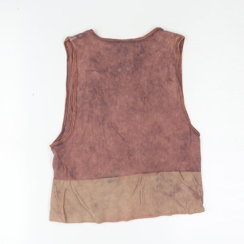 BDG Brown Sleeveless V-Neck Tank Top L