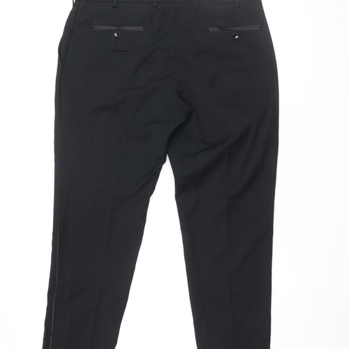 Moss Men's Black Slim Dress Pants, Size 36