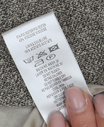 Ann Harvey Women's Grey Blazer Size 16 Two-Button