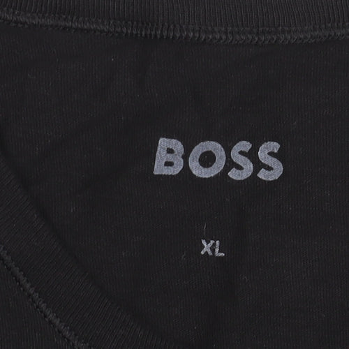 Boss Men's Black XL Crew Neck Logo T-Shirt