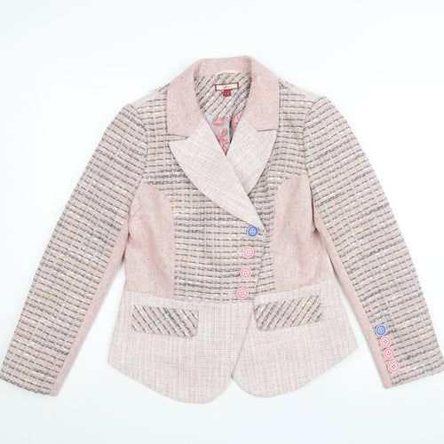 Joe Browns Women's Pink Tweed Blazer Size 10