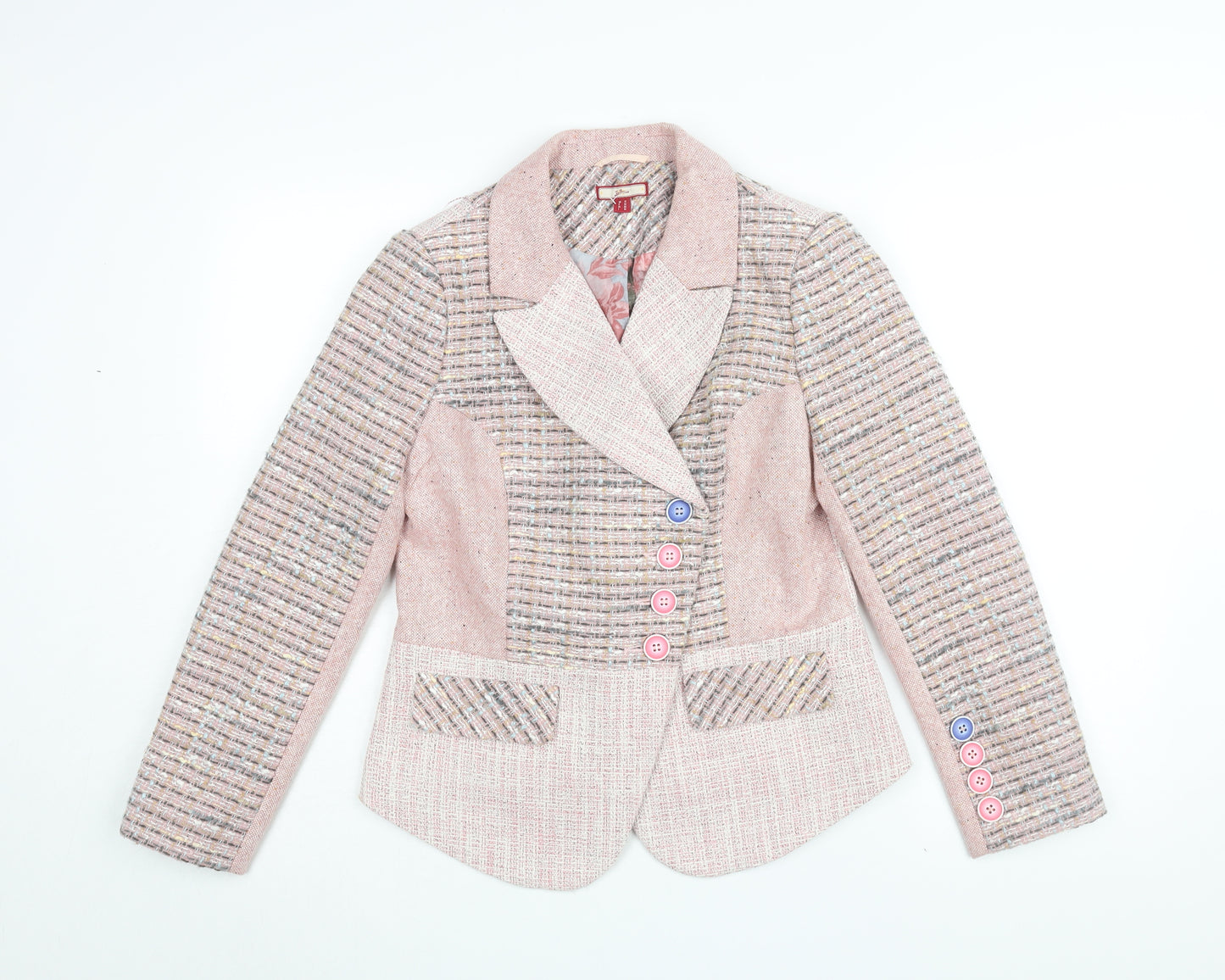 Joe Browns Women's Pink Tweed Blazer Size 10