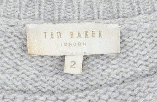 Ted Baker Women's Grey Pullover Jumper, Size 10, Casual