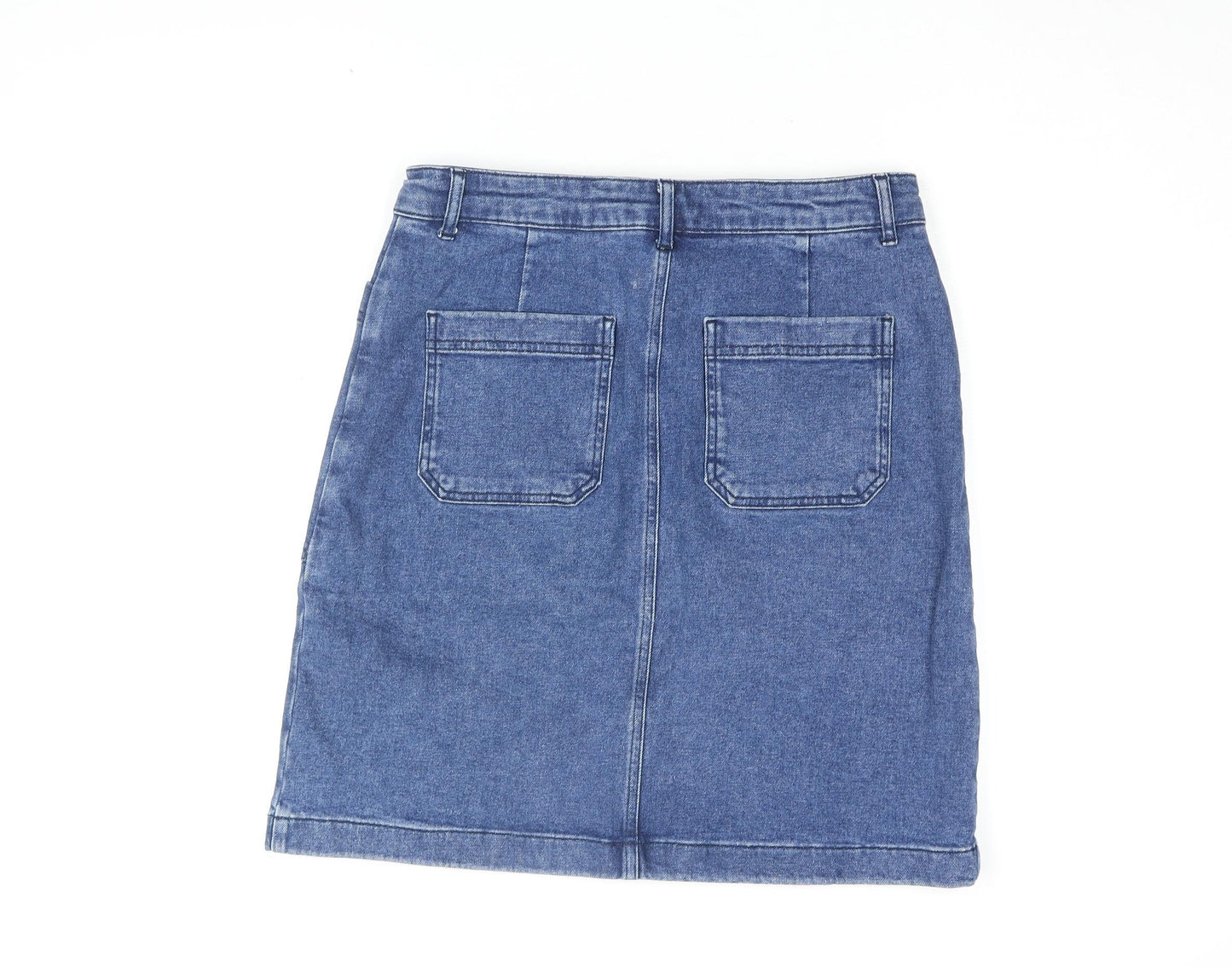 Boden Women's Blue Cotton Denim Skirt Size 12