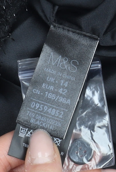 Marks and Spencer Women's Black Size 14 Dress