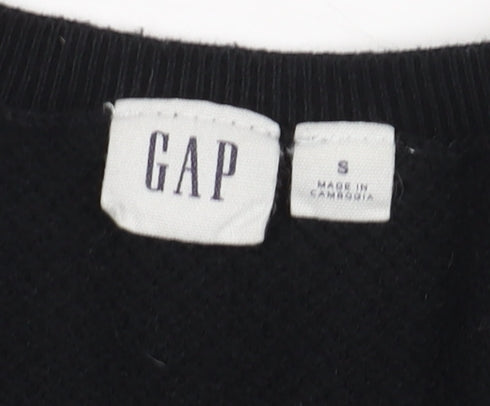 Gap Men's Black V-Neck Pullover Jumper Size S