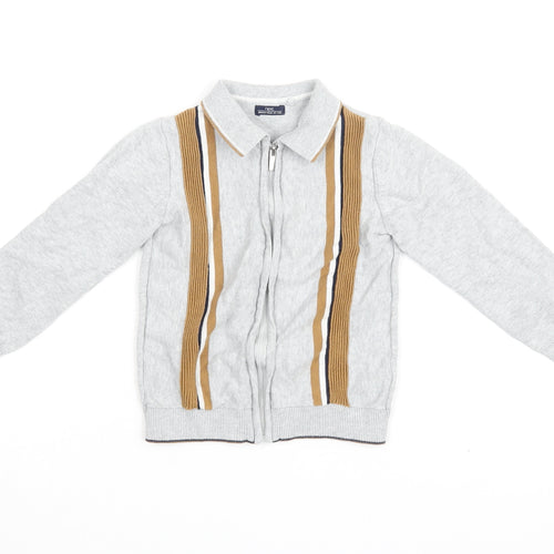 Next Boys Grey Cotton Basic Jacket 3-4 Years