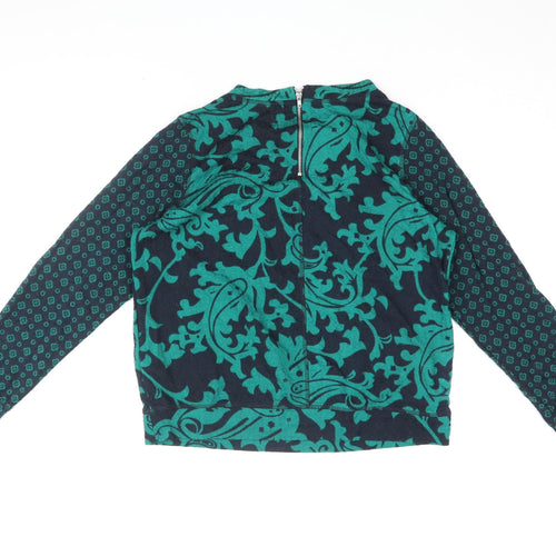 H&M Women's Green Floral Tunic Blouse - Size 10