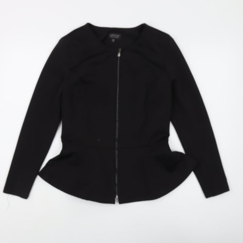 Topshop Women's Black Zip Jacket Size 12