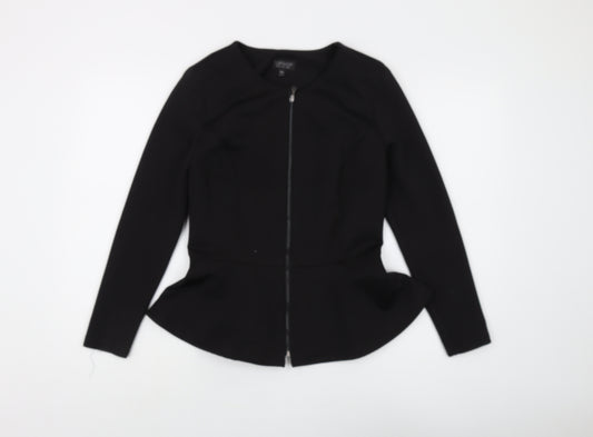 Topshop Women's Black Zip Jacket Size 12