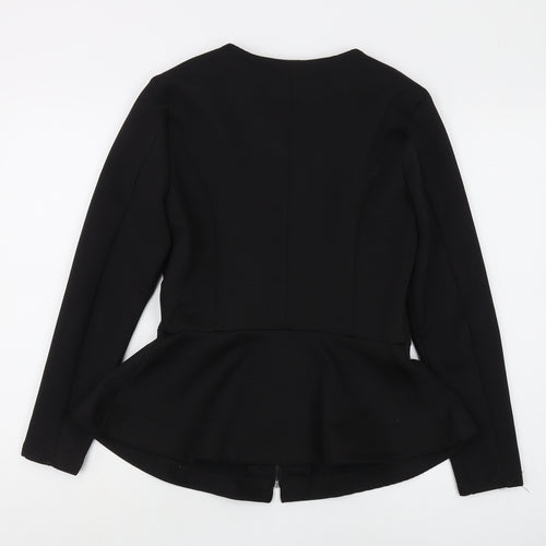 Topshop Women's Black Zip Jacket Size 12