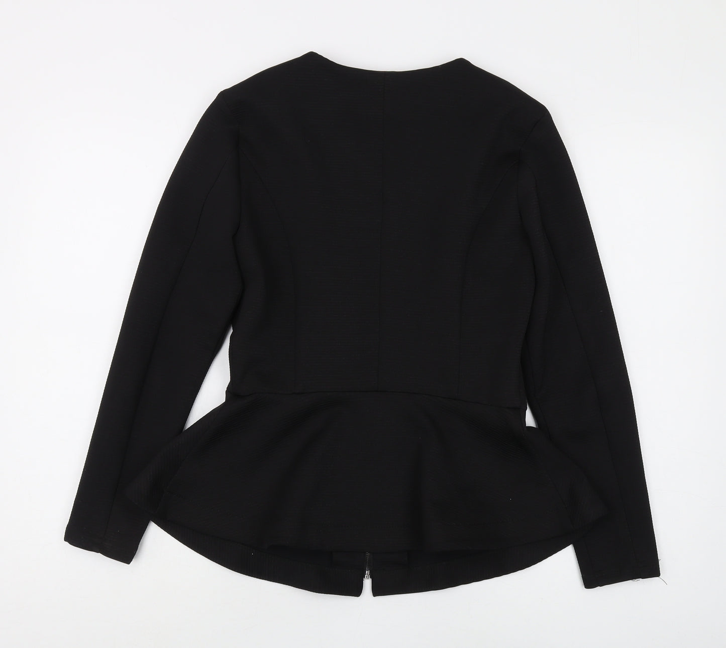 Topshop Women's Black Zip Jacket Size 12