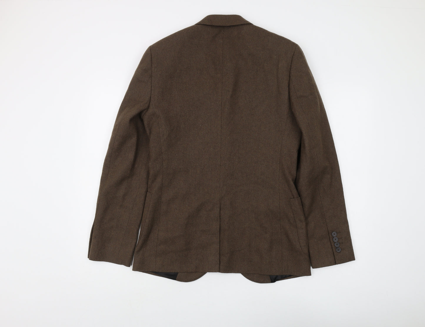 Topman Men's Brown Blazer, Size 36, Single-Breasted