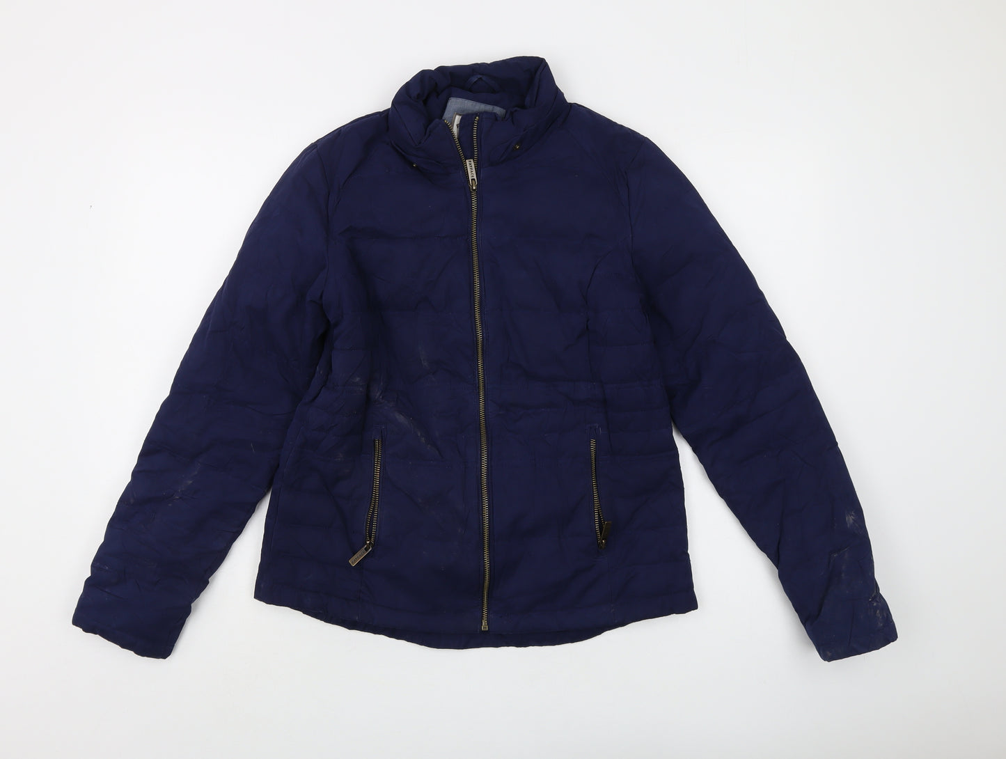 FatFace Women's Blue Puffer Jacket, Size 12, Zip Casual