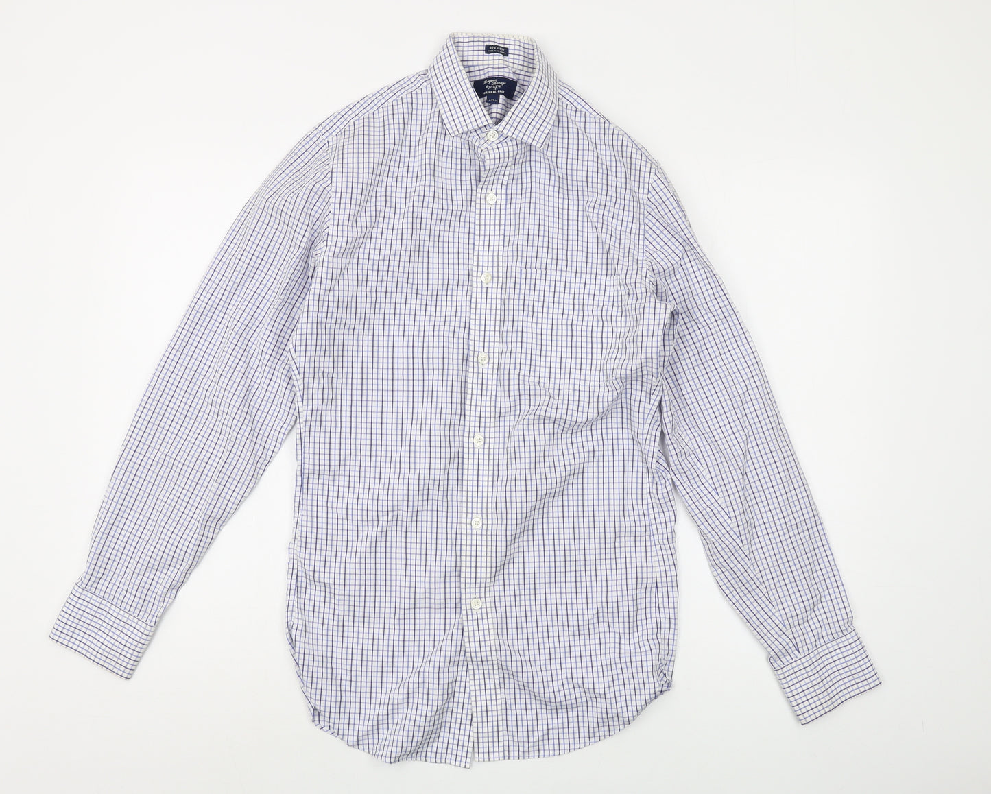 J.Crew Men's Blue XS Button-Up Check Shirt