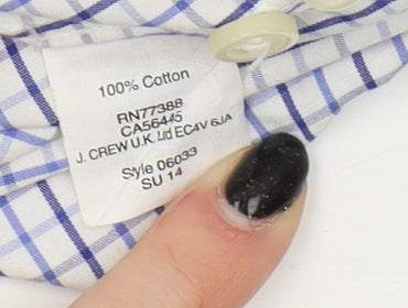 J.Crew Men's Blue XS Button-Up Check Shirt