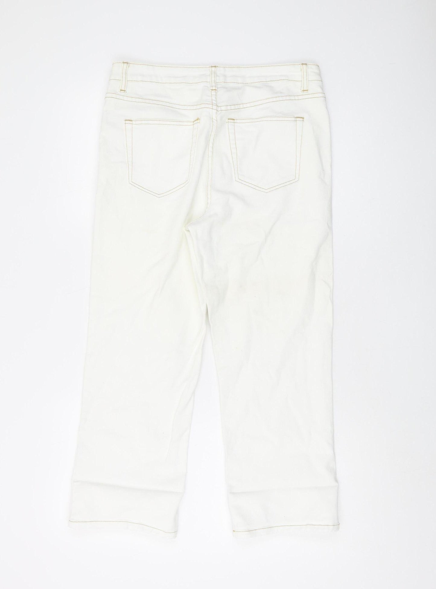 Boden Women's White Cropped Jeans - Size 12