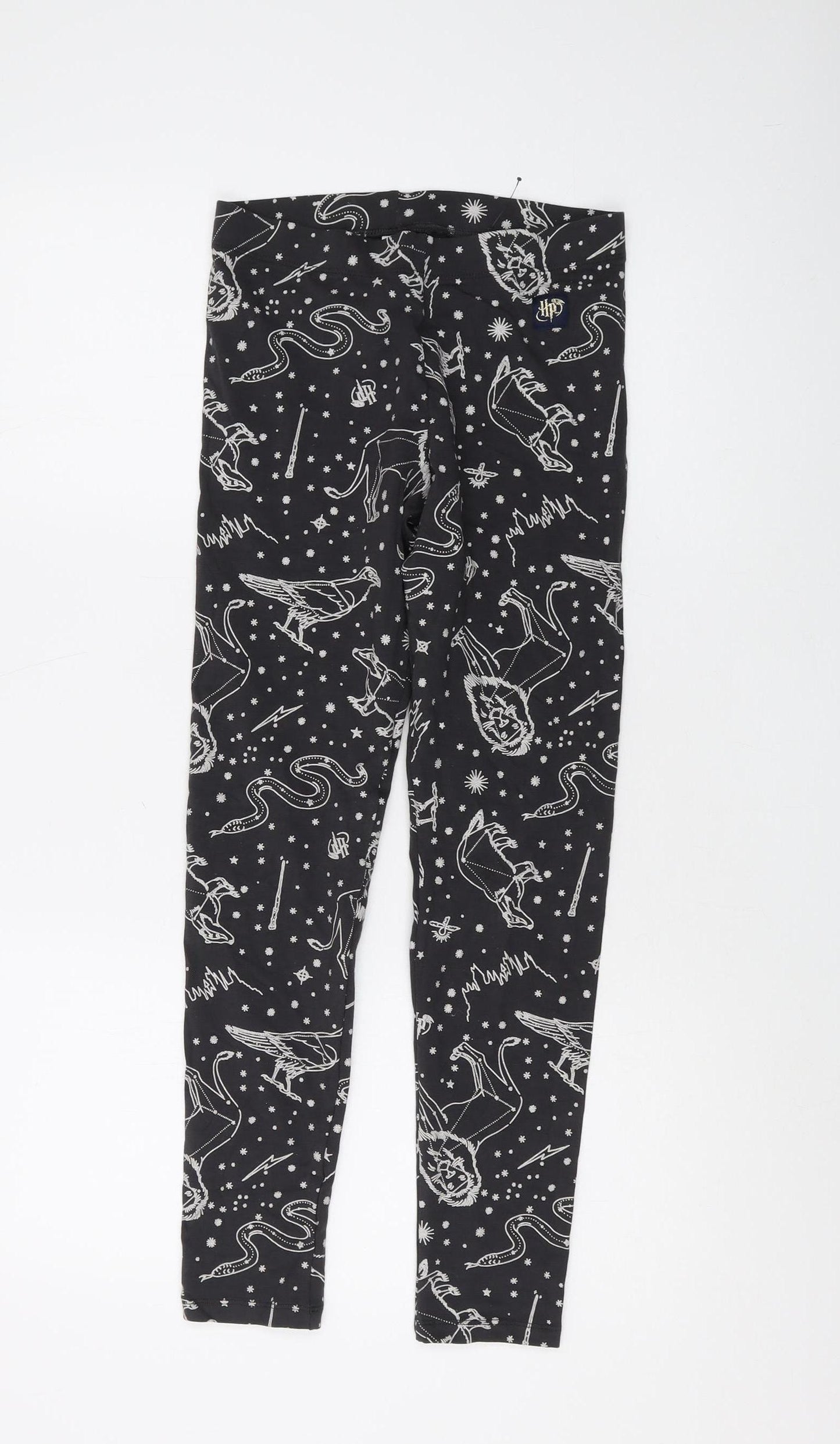 Marks and Spencer Girls Black Celestial Ankle Leggings 13-14